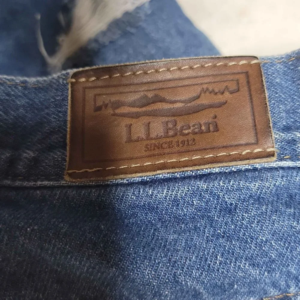 L.L. Bean Distressed Relaxed Fit Denim Jeans